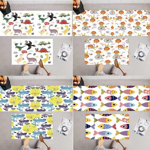 Kitchen Carpet Floor Mats Door Rugs European-style Simple Home Kitchen Long Strip Carpets Floor Mat Bedside Bathroom Customized