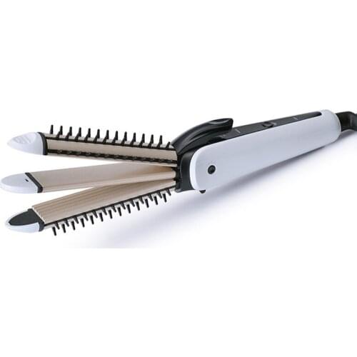 Multi-function 3 In 1 Curling Iron Ceramic Hair Curler Straightening Irons Corrugated Straight & Curl Wave Crimped Styling Tool