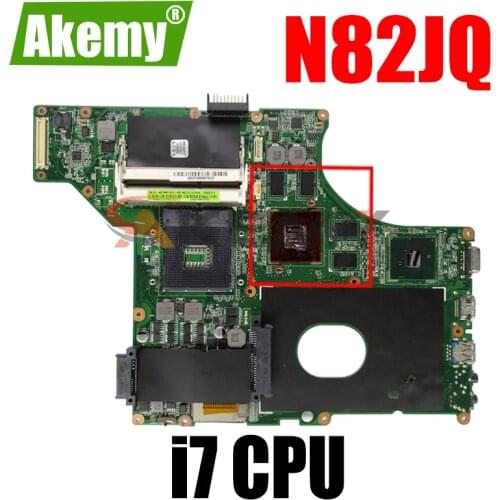 N82JQ Support for i7 CPU Mainboard REV2.0 For ASUS N82J N82JV N82JQ N82JA HM55 Laptop Motherboard 100% Test free shipping