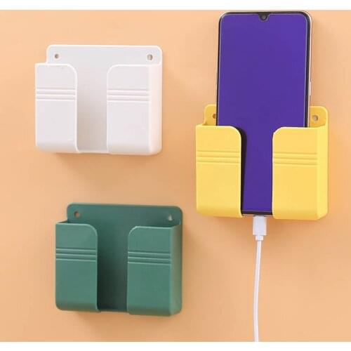 Mobile Phone Holder Stand Wall Mount Holder Adhesive Stand Portable Phone Wall Charger Hook Holder Remote control Hanging Rack