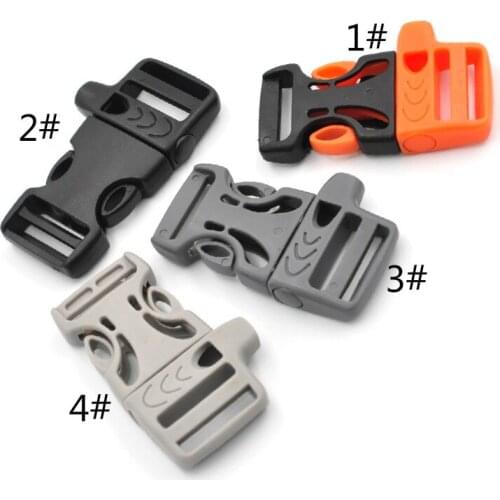 For 20mm Webbing 50pcs Plastic Side Release Whistle Buckles For Paracord Bracelet/Backpack/Survival Kits