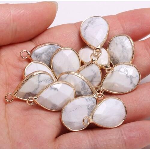 2Pcs Necklace Pendant For Jewelry Making Drop Shaped Section White Pendant Necklace Handiwork Sewing Craft Accessory