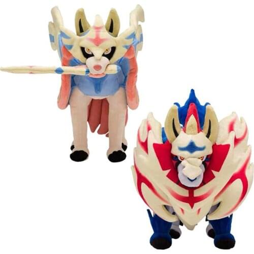 Hot Cartoon Sword and Shield Zamazenta Zacian Pokemons Stuffed Plush Toys Anime Plush Toy Dolls Pokemon Toys Gifts for Kids