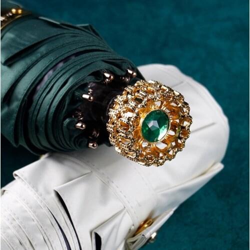 Top Grade Luxury Mini Five Folding Umbrella Rain Women Portable UV Protection Small Sun Umbrella Patio 8K Pocket Parasol UPF50