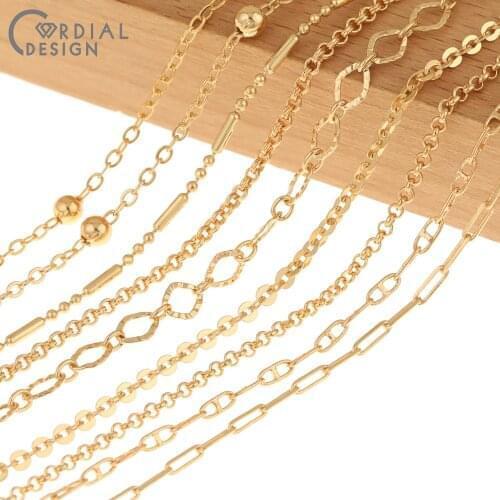Cordial Design Hand Made/Necklace Accessories/DIY Bracelet Chain/Genuine Gold Plating/Jewelry Findings & Components/Copper Chain