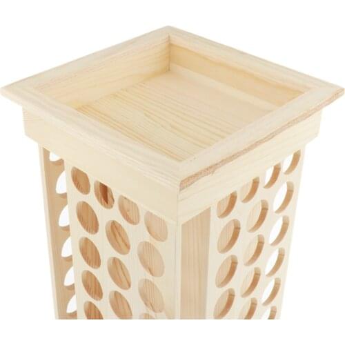 Salon Wood Rotating Essential Oil Bottle Holder Classification Display Stand