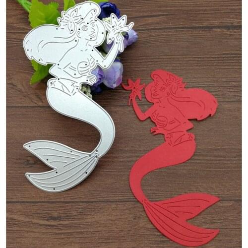95mm x 165mm Big Mermaid Height Steel Metal Cutting Dies Stencil Scrapbooking Photo Album Card Paper Embossing Craft DIY