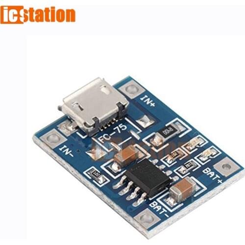 5Pcs TP4056 5V 1A Micro USB Battery Charger Module 18650 Lithium Battery Charging Board Led Indicator Current Adjustable