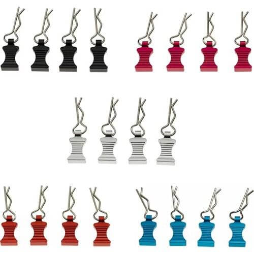 1 Set R-type Body Shell Clips Pin with Aluminum Mount Set For 1/8 1/10 1/12 RC Cars Toys Parts Accessories