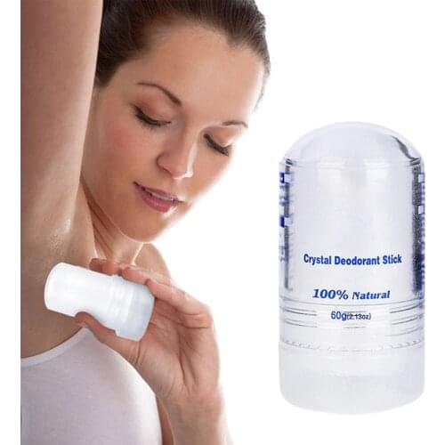 1pc Crystal Deodorant Alum Stick Body Underarm Odor Remover Antiperspirant for Men and Women Men Deodorant Stick Undefined 60g