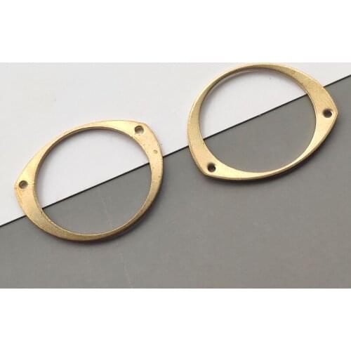 10pcs/Lot Brass Charms Pendant Open Frame Circle Connector Jewelry Fashion Necklace Bohemia Earring Jewelry Making Accessories