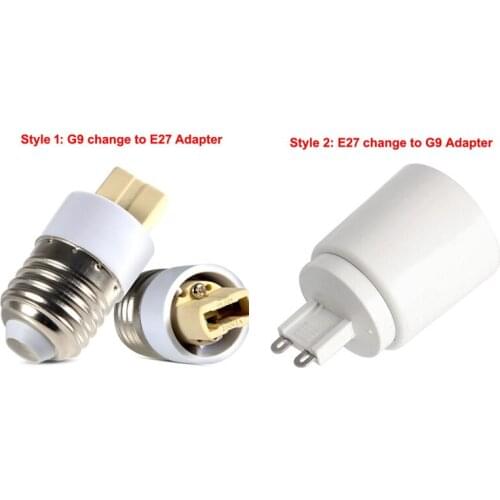 Lot 10pcs High Quality E27 to G9 or G9 to E27 adapter Conversion Socket Fireproof Material Socket Adapter Led Lamp holder