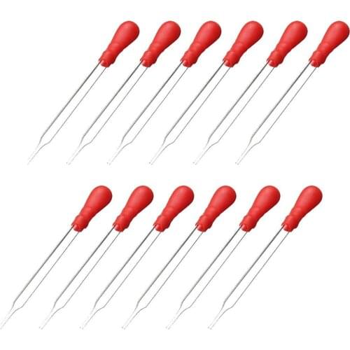 10Pcs/Pack 10ml Glass Pipette Medicine Laboratory Dropper Red Rubber Head Pipet School Lab Supplies