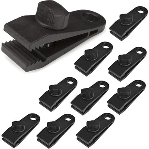 10pcs Tarp Clips, Heavy Duty Thumb Screw, Tarp Clamps Lock Grip Tent Clamps for Car Cover, Boat Covers and Swimming Pool Cover
