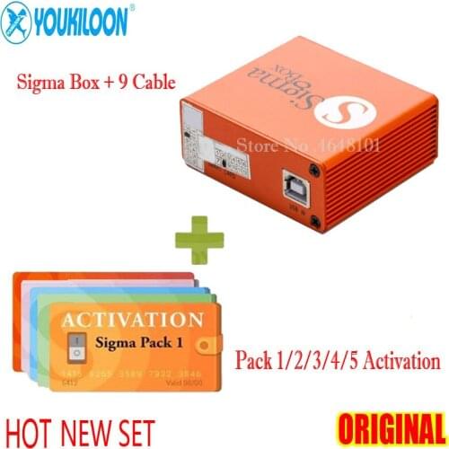 Newest Sigma Box Original Sigma box with 9 Cable with Activation Pack1+Pack2+Pack3 + Pack4 +Pack5 new update for huawei