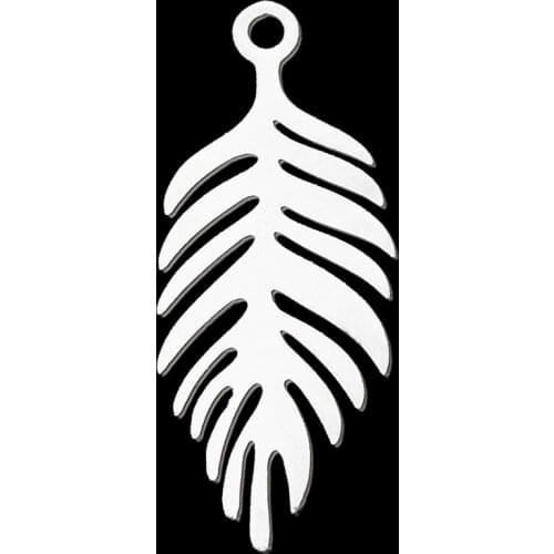 5pcs/lot 100% Stainless Steel Pine Needle DIY Earring Pendant Charm Wholesale Finding Supplies Jewelry Necklace Making Charms