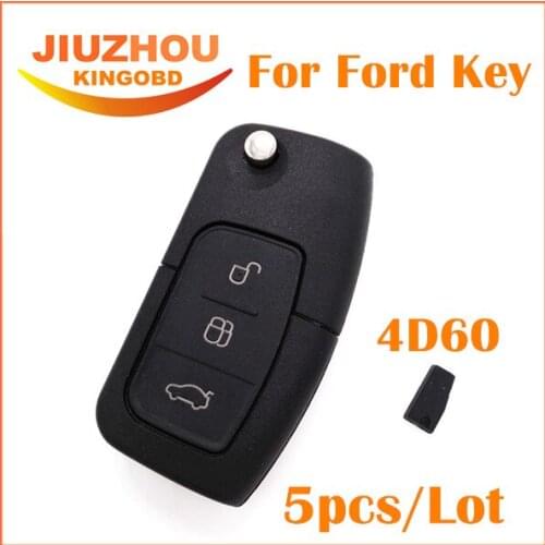 5pcs Folding Remote Key 3 Button 433MHZ 4D60 Chip Keyless for Ford BF Falcon Territory Mondeo