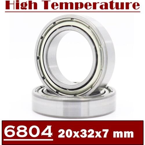 6804ZZ High Temperature Bearing 20*32*7 mm ( 2 Pcs ) 500 Degrees Celsius Thin Section Bearings Seal Bearing