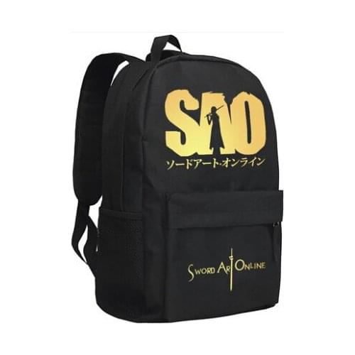 Anime Sword Art Online SAO Kirito Backpack Harajuku Satchel Shoulder Bag Backpack