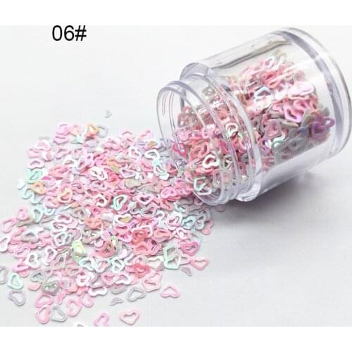 Hollow Heart Star Nail Sequins For Crafts Glittering Irregular Flowers Moon Snowflake Paillettes DIY Manicures Nail Art Decor