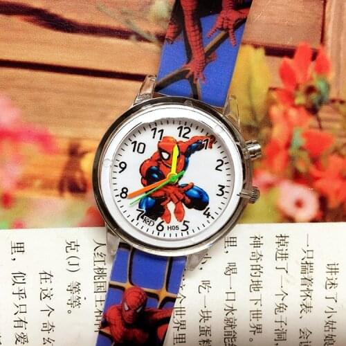 Marvel Boys Watch Spiderman Will Shine Watch Leather Strap Cartoons Kids Boys Watches Gifts for Kids Boy Watch Birthday Surprise