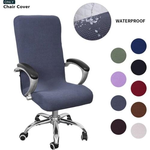 Office Computer Anti-dirty Rotating Stretch Desk Seat Chair Cover Waterproof Elastic Chair Covers Removable Slipcovers S/M/L