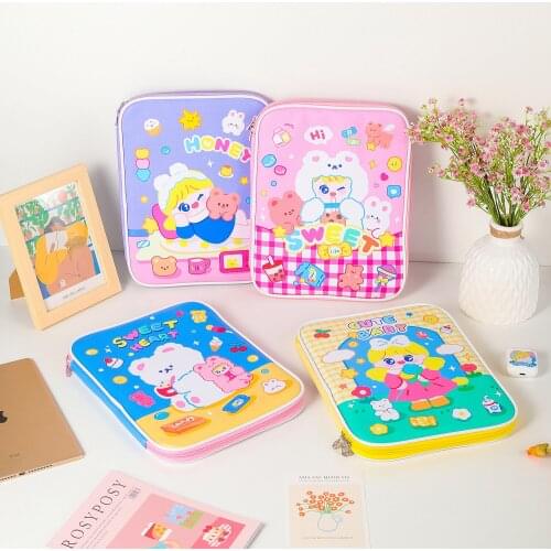 Korea Ins Cartoon Tablet Case for IPad 9.7 10.5 Pro 11 Protective Sleeve Liner Bag Notebook Computer Bag Storage Pouch