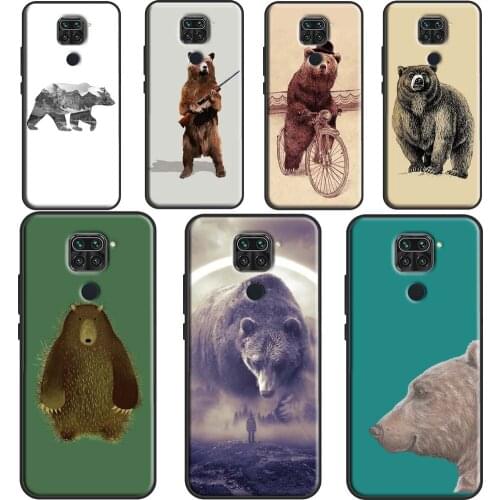 Cartoon Grizzly Bear Case For Xiaomi Redmi Note 10 Pro 9S 8T Note 8 Pro Note 9 Pro K40 7 8 9 A 9C 9T Back Cover