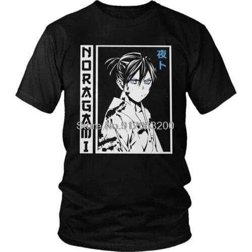 Tvoe Noragami Yato T Shirt For Men Cotton Print T-shirt Harajuku Tshirt Short Sleeve Anime Manga Tee Top Harajuku Streetwear