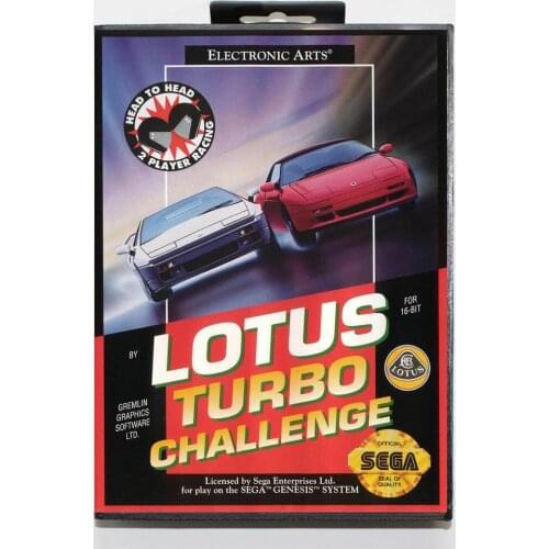 Lotus Turbo Challenge 16bit MD Game Card For Sega Mega Drive/ Genesis with Retail Box