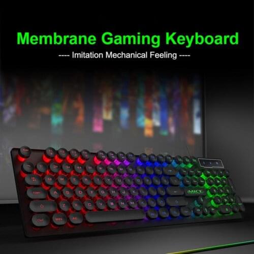 IMICE AK-800 Gamer Keyboard Three Color Backlight Narrow Edge Tech Gadget Laser Engraving Backlight Keyboard for Laptop