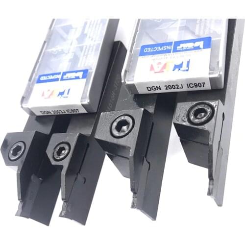 10PCS DGN 3003J / DGN 2002J 2mm 3mm grooving carbide insert + 1PC DCTR2020-2T18 DCTR1616-2T18 Turning holder