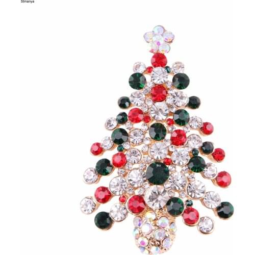 Classic Korean Christmas gift Christmas tree cartoon full brooch female pin H1075