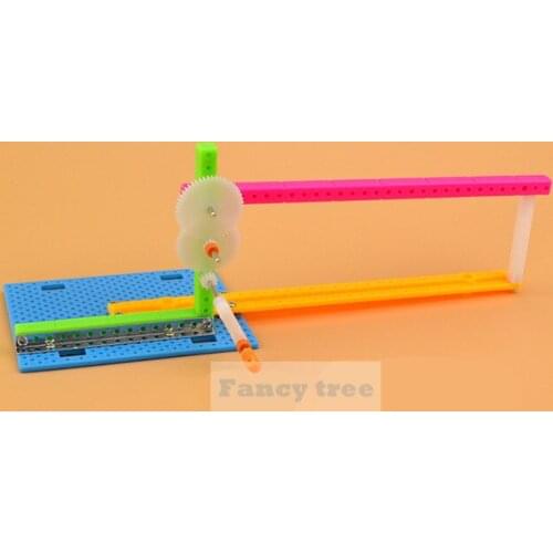 Creative Tecnologia diy kit Hand Parking Barrier steam toys gear structure work can raised lowered through hand-operated barrier