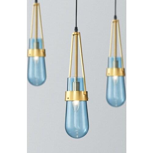 Creative LED Pendant Light Nordic Glass Bedroom Bedside Hanging Lamp Restaurant Coffee Shop Bar Simple Pendant Lamp AC90V - 260V