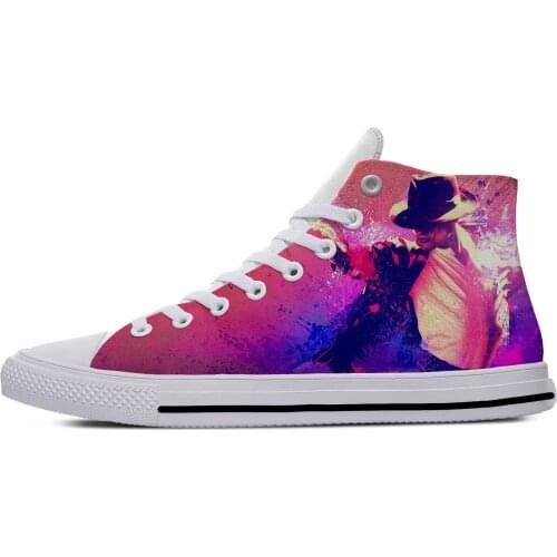 Michael Jackson Cool Fashion Popular Funny Casual Cloth Shoes Vogue High Top Lightweight Breathable 3D Print Men women Sneakers