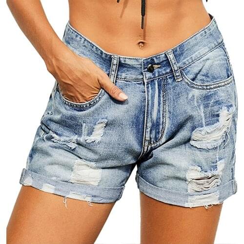 Summer Boyfriend Jeans For Women Shorts High Waist Plus Size Casual Street Wear Jeans For Girls Pocket Straight Denim Shorts