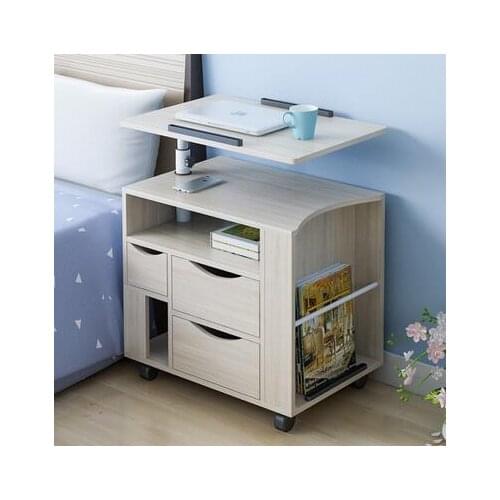 Can move up and down to rotate bedside table. Multi-function bedside table laptop computer integrated desk cabinet desk..11