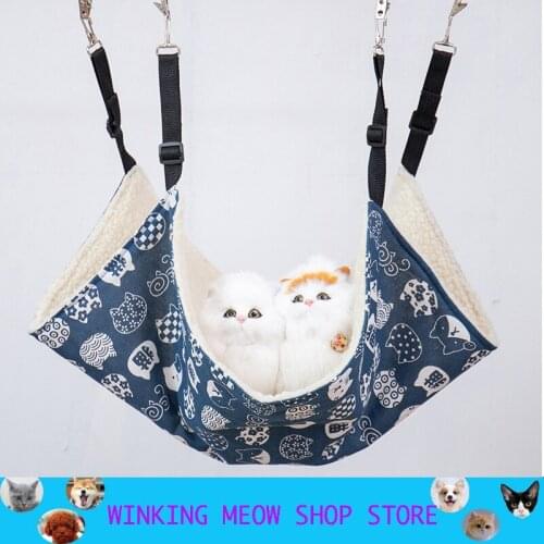Colors Soft Cat Hammock Hanging Cats Beds Winter Pet Mat Small Dog Nest Short Plush Warm Kitten House Sofa Cushion For Cat