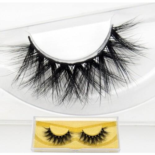 Visofree False Eyelashes 3D Mink Lashes Hand Made Full Strip Lashes Crisscross Thick Mink Eyelashes Gold Box Fake Eyelashes R09
