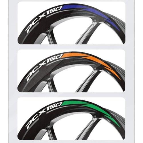 Motorcycle Logo Rim Stickers For PCX150 PCX 125 pcx 150 Wheel Film Border Reflective Waterproof Decals Sticker