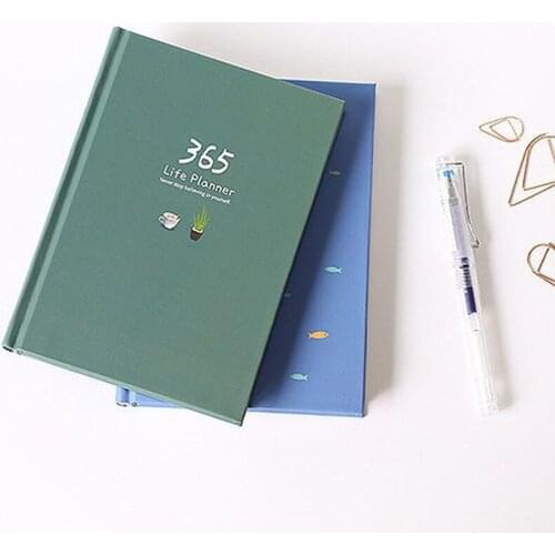 365 Planner Agenda Notebook Yearly Daily Plan Journal Record Life Colorful Inner Page Illustration Stationery Children Girl Gift
