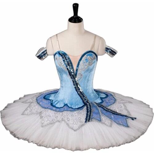 Flames Of Paris Tutu blue white performance Professional ballet tutus platter stage concert competition stage costume