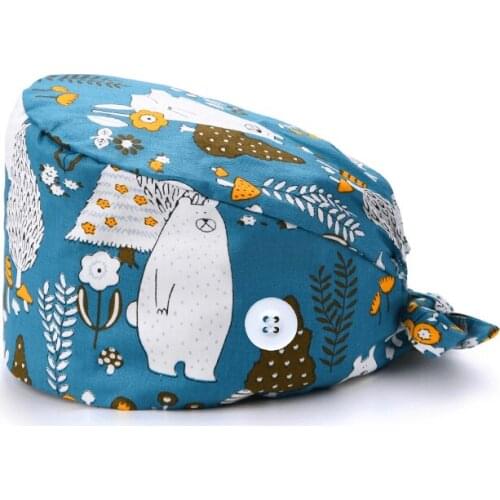 Wholesale prices cotton High Quality Caps Scrubs Cap Breathable Adjustable Elastic size Hat 24 hours delivery