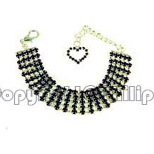 Rhinestone Pet Dog Collar Bling 5Rows Rhinestone 3pcsx Necklace Jewelry Dangling with Heart Ornament Accessories for Puppy Cat