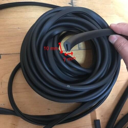 7mm x 10mm U Channel EPDM Black Edge Trim Rubber Sealing Strip Weatherstrip