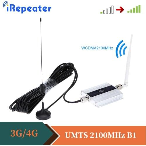 IRepeater 3G WCDMA band1 2100 Signal Booster 3G UMTS 2100mhz Mobile Cellular Signal Repeater Amplifier gsm 3G Amplifi Antenna