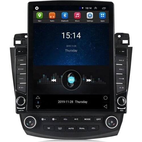 Tesla Vertical Android Car Video Radio Player For Honda Accord 7 2003-2007 Car Navigation Stereo Video Multimedia System no dvd