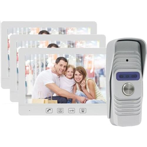ZHUDELE New Arrival 10'' Video Door Phone Intercom Door Bell Door Speaker Waterproof Touch Key Monitor Support One CCTV Camera
