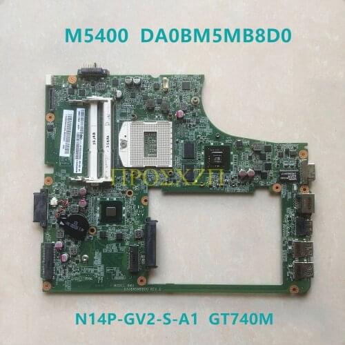 High quality For LENOVO B5400 M5400 Laptop Motherboard DA0BM5MB8D0 With HM87 N14P-GV2-S-A2 GT740M 100% working well